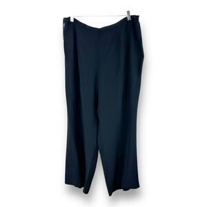 Rena Rowan, Nirvana Black Silk Blend Evening Formal Pants 20W